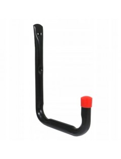 Stalowy Pojedynczy Hak Naścienny Garażowy Czarny z gumą 14cmx20cm do 50kg