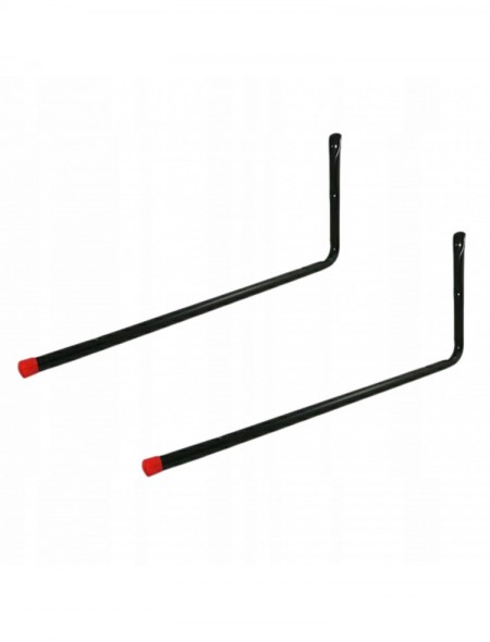 Para Stalowych Prostych Haków Naściennych Czarnych 50cm x 20cm do 30kg