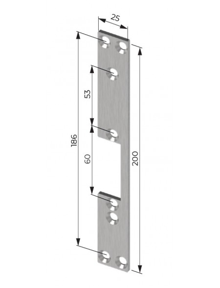 BLACHA CZOŁOWA DO ELEKTROZACZEPU 77 L200mm STAL NIERDZEWNA PRAWA