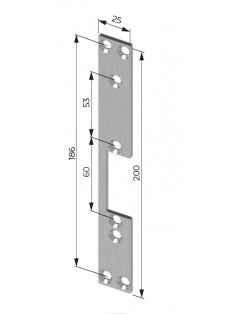 BLACHA CZOŁOWA DO ELEKTROZACZEPU 77 L200mm STAL NIERDZEWNA LEWA