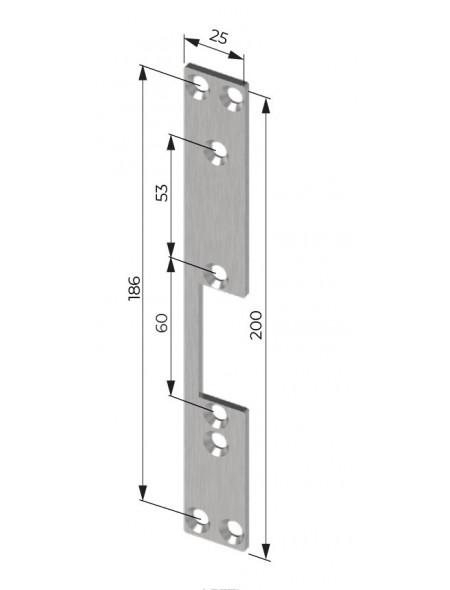 BLACHA CZOŁOWA DO ELEKTROZACZEPU 77 L200mm STAL NIERDZEWNA LEWA