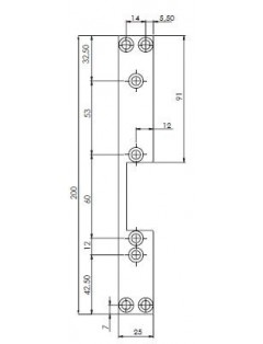 BLACHA CZOŁOWA DO ELEKTROZACZEPU 77 L200mm STAL NIERDZEWNA LEWA