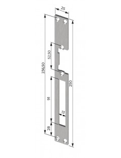 BLACHA CZOŁOWA DO ELEKTROZACZEPU 50/52 25x250mm STAL NIERDZEWNA