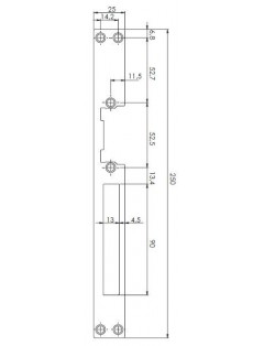 BLACHA CZOŁOWA DO ELEKTROZACZEPU 50/52 25x250mm STAL NIERDZEWNA