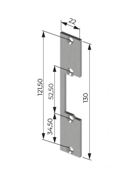BLACHA CZOŁOWA DO ELEKTROZACZEPU 99 22x130mm STAL NIERDZEWNA