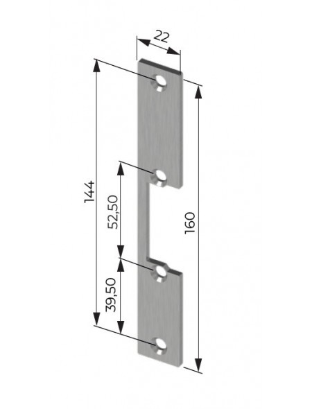 BLACHA CZOŁOWA DO ELEKTROZACZEPU 99 22x160mm STAL NIERDZEWNA