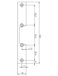 BLACHA CZOŁOWA DO ELEKTROZACZEPU 99 22x160mm STAL NIERDZEWNA