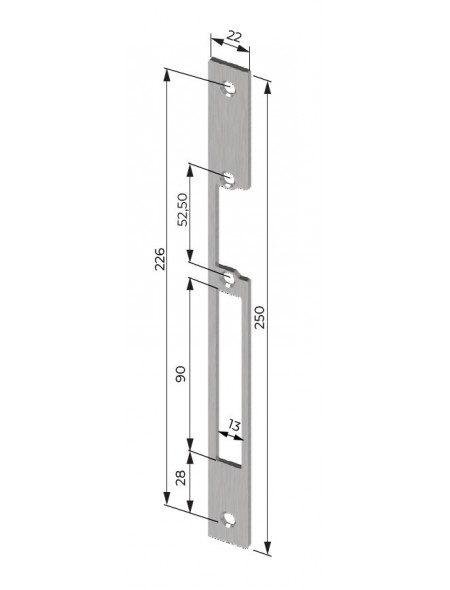 BLACHA CZOŁOWA DO ELEKTROZACZEPU 99 22x250mm STAL NIERDZEWNA