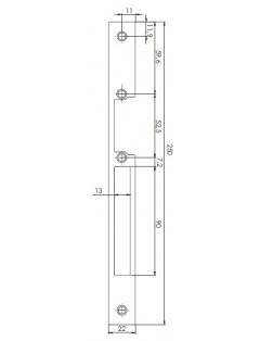 BLACHA CZOŁOWA DO ELEKTROZACZEPU 99 22x250mm STAL NIERDZEWNA