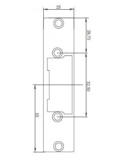 BLACHA CZOŁOWA DO ELEKTROZACZEPU 99 TOP 25x95mm STAL NIERDZEWNA