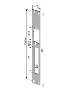 BLACHA CZOŁOWA DO ELEKTROZACZEPU 99 TOP 25x250mm STAL NIERDZEWNA