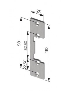 BLACHA CZOŁOWA DO ELEKTROZACZEPU 50/52 25x110mm STAL NIERDZEWNA