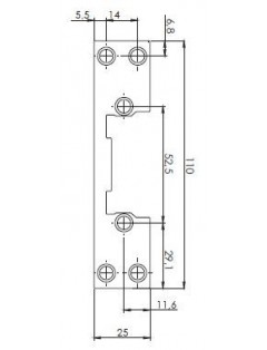 BLACHA CZOŁOWA DO ELEKTROZACZEPU 50/52 25x110mm STAL NIERDZEWNA