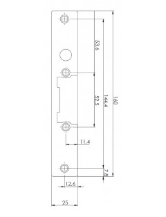 BLACHA CZOŁOWA DO ELEKTROZACZEPU 62 25x160mm STAL NIERDZEWNA