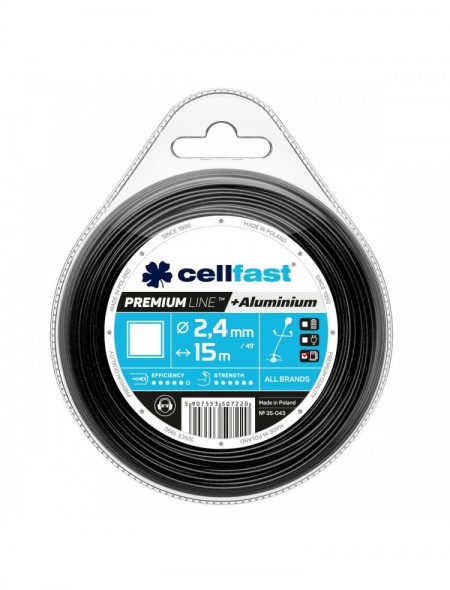 Żyłka tnąca Cellfast Premium kwadrat 2,4mm, 15m