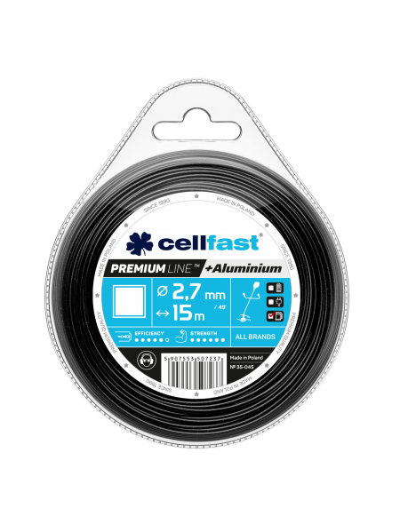 Żyłka tnąca Cellfast Premium kwadrat 2,7 mm, 15 m