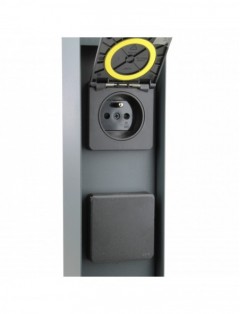 Lampa ogrodowa LED Słupek elektryczny z Dwoma Gniazdami 230V Antracytowy