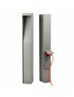 Lampa ogrodowa LED Słupek elektryczny z Dwoma Gniazdami 230V Stone Grey