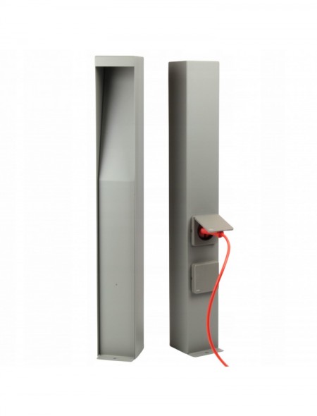 Lampa ogrodowa LED Słupek elektryczny z Dwoma Gniazdami 230V Stone Grey