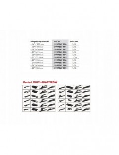 WURTH Wycieraczka Bezprzegubowa AEROTWIN PREMIUM 625mm Uniwersalne Adaptery