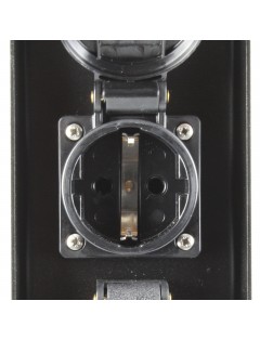 Outlet! Lampa ogrodowa LED Słupek z 3 gniazdami 2900K 60cm Czarny