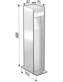 Outlet! Lampa ogrodowa LED o Barwie Ciepłej 2900K 40cm Stal Nierdzewna