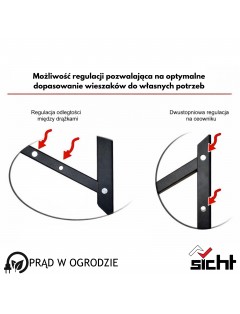 Wieszak regulowany z półką PRO X4 PLUS na cztery opony udźwig 220kg do 250mm