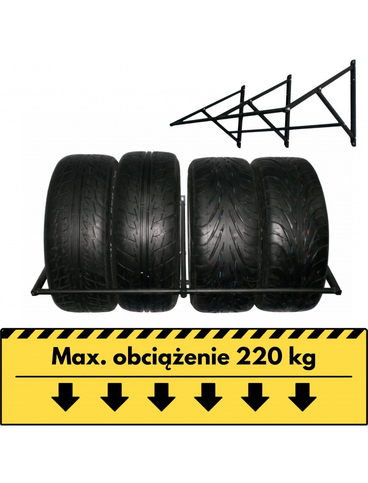 Wieszak regulowany PRO X4 na cztery opony udźwig 220kg do 250mm