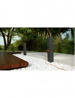 Elektryczny Słupek Ogrodowy Zasilający z 3 Gniazdami 230V Stal nierdzewna