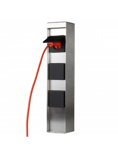 Elektryczny Słupek Ogrodowy Zasilający z 3 Gniazdami 230V Stal nierdzewna
