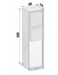 Elektryczny Słupek Ogrodowy Zasilający z 2 Gniazdami 230V Stal nierdzewna