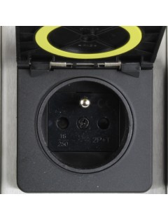 Elektryczny Słupek Ogrodowy Zasilający z 2 Gniazdami 230V Stal nierdzewna